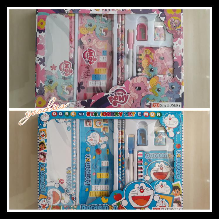 

READY STOK STATIONARY ALAT TULIS SET KARAKTER 6 IN 1 / SOUVENIR PAKET ALAT TULIS MURAH