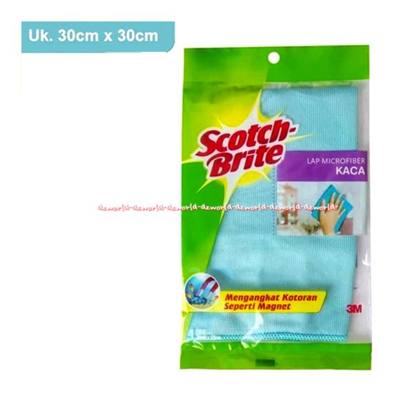 Scotch Brite Lap Kaca Microfiber Kain Lap Glass Magic Cloth Mengangkat Kotoran Seperti Magnet