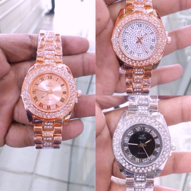 JAM TANGAN WANITA MOTIF PERMATA MIRETE ORIGINAL