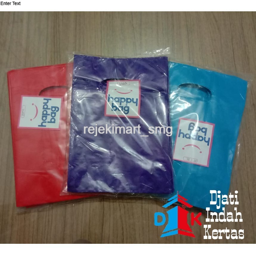 

Berkualitas!!!- Tas Olshop Happy Bag 15 x 22 POLOS Tebal isi 100 lembar Shopping Bag