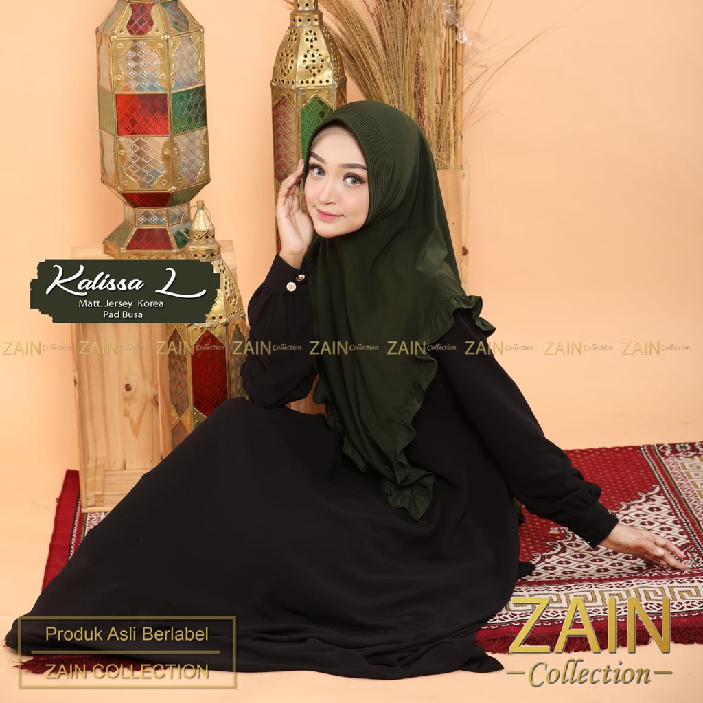 Jilbab Instan Bergo Kalissa L Ori Zain Collection-ARMY