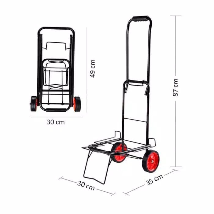 Troley Troli Lipat Mini / Roda Trolly Dorong / Trolley Barang Serbaguna Murah / Troli Aqua Galon-BH