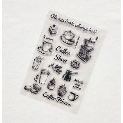 Clear Stamp (Stempel Transparan/Bening - Coffee Shop