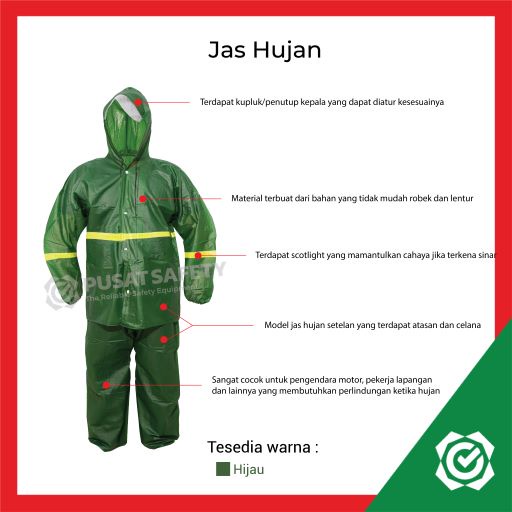 Jas Hujan Setelan Raincoat Elastis