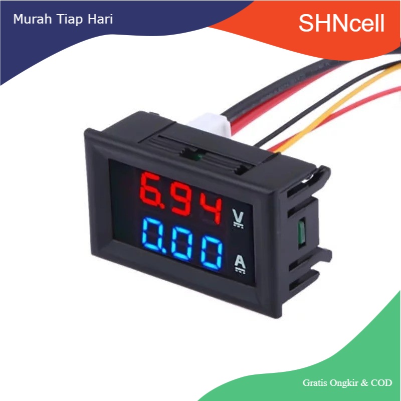 Dual Display Meter Digital Voltmeter Ammeter Panel 100V 10A
