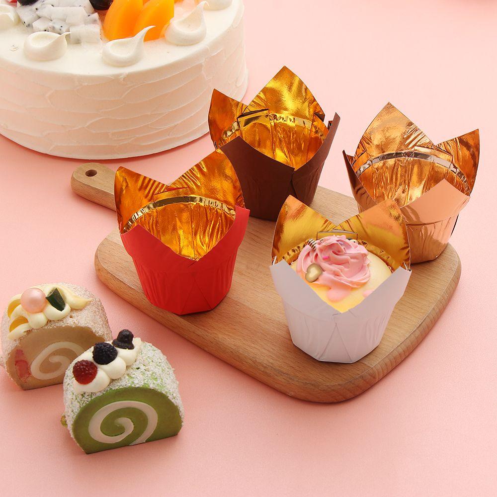 TOP 50pcs Cake Muffin Cups Home &amp; Kitchen Cake Tray Alat Kue Kering Cupcake Liners