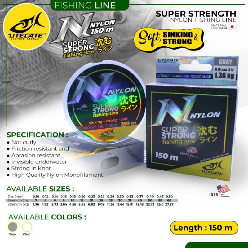 Senar UTECATE N NYLON 150 mtr