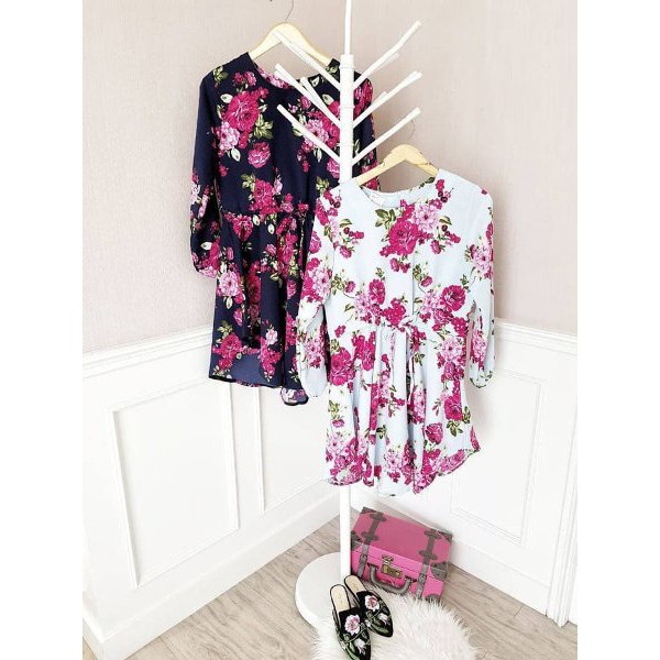 UNIX HEMAT Party Mini Dress Gaun Pesta Lengan Wanita Bangkok Korea Import Tunik BERKUALITAS