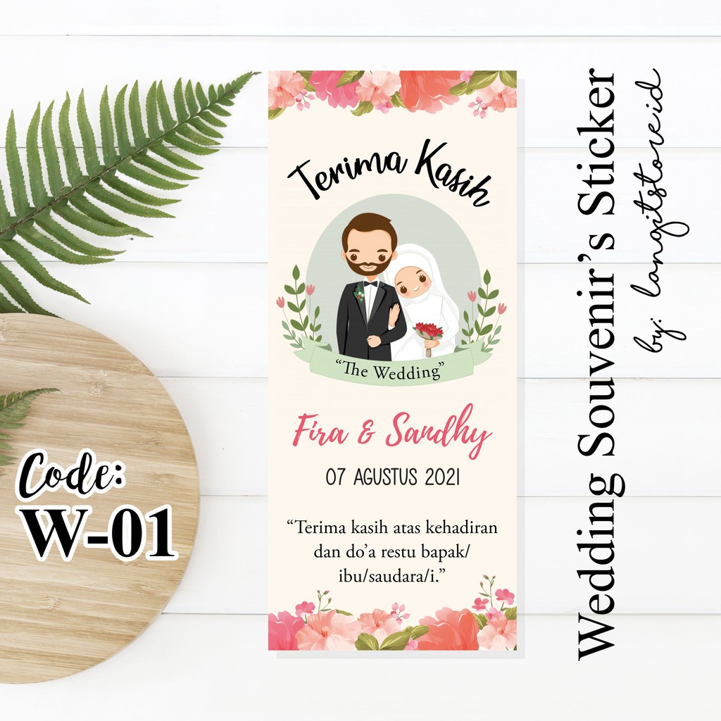 

Wedding Souvenirs Label / Stiker Pernikahan