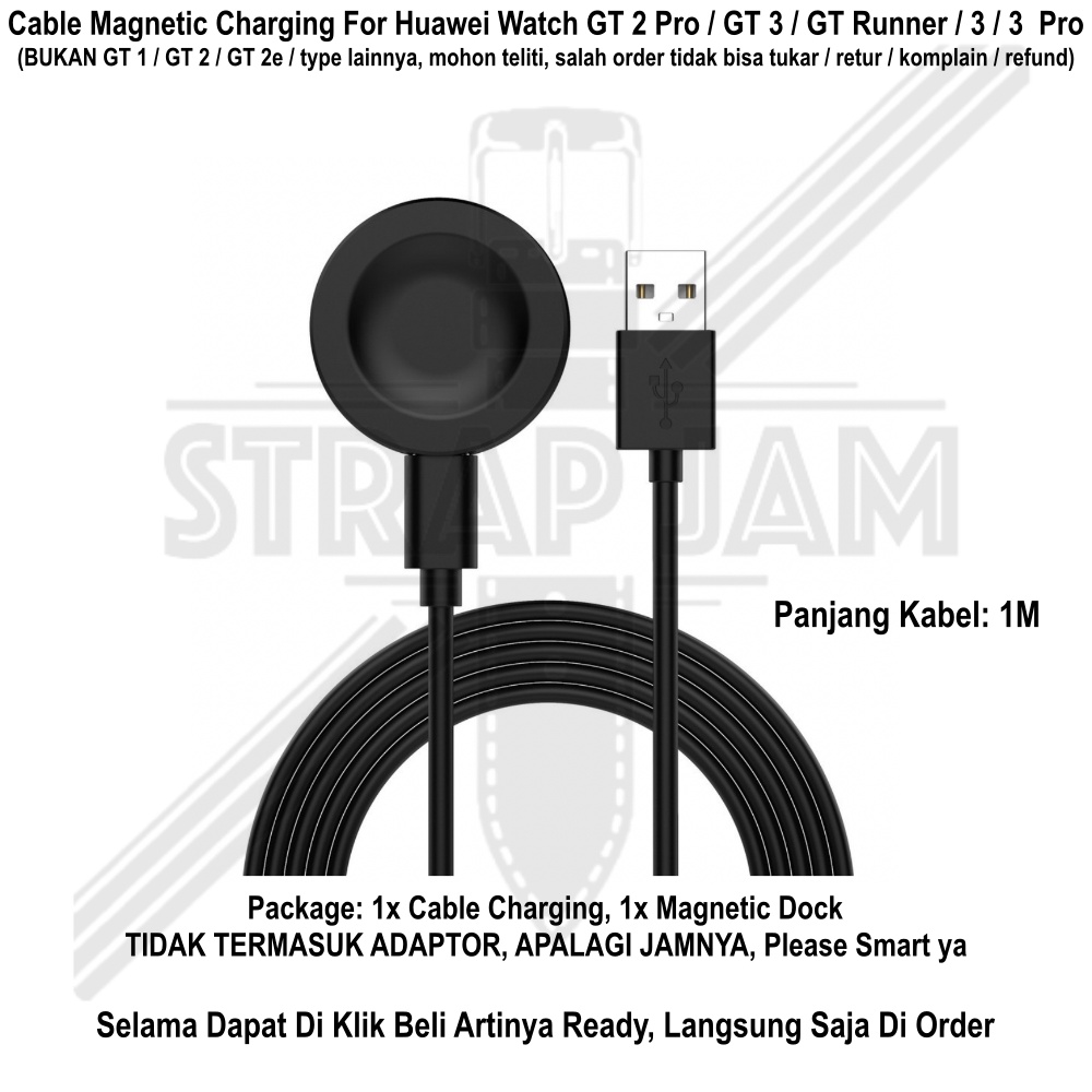 Cable Kabel Charging Magnetic Untuk Huawei Watch 3 Pro GT 2 Pro 3 Runner