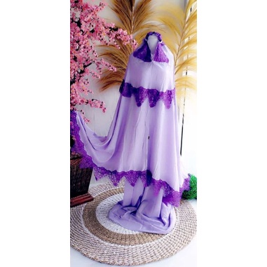 Mukena renda prada mewah