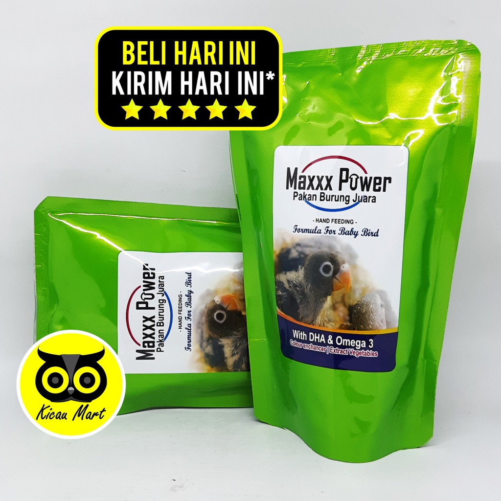 PAKAN BURUNG PIYIK LOVEBIRD KENARI PARKIT HAND FEEDING LOLOHAN BUBUR MAXXX POWER 250 GRAM PKNBRMP4