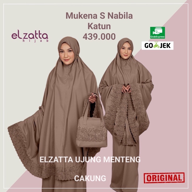 Elzatta Mukena S Nabila Mukena Bordir Polos Dewasa Jumbo Resleting Dagu
