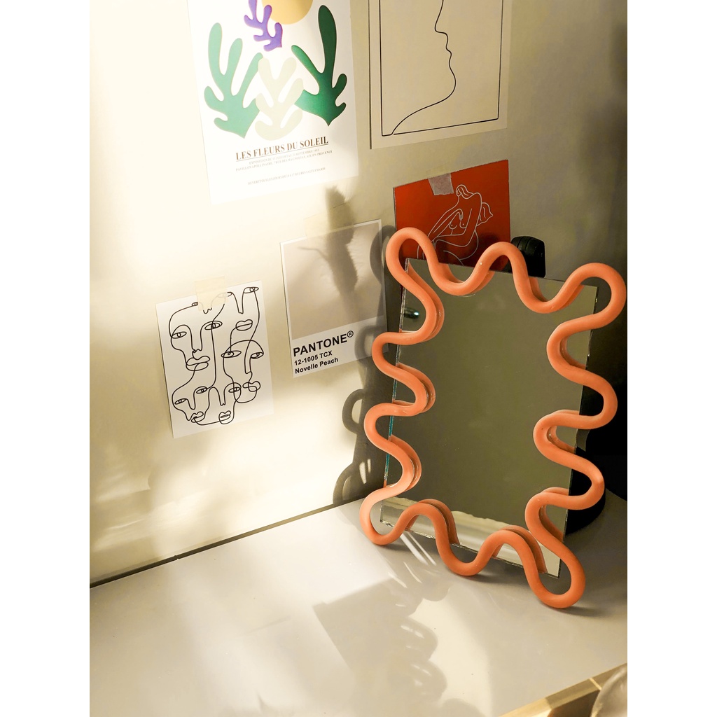 Aesthetic Mirror / Clay Mirror/ Cermin Estetik by NOOCLAY