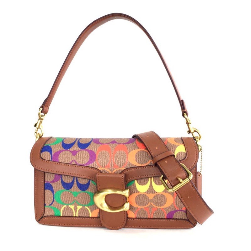Tas Tote COACH Tabby Siganture Rainbow Shoulder Bag