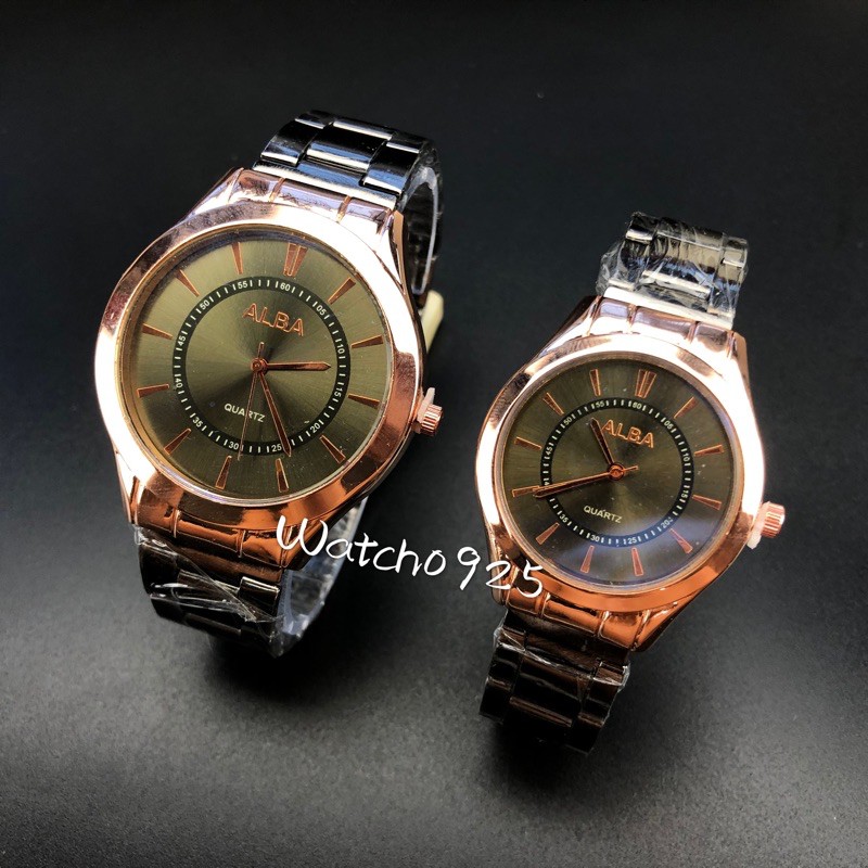 ✅COD JAM TANGAN COUPLE RANTAI GERIGI IMPORT GROSIR MURAH PASANGAN C55 C56 C57