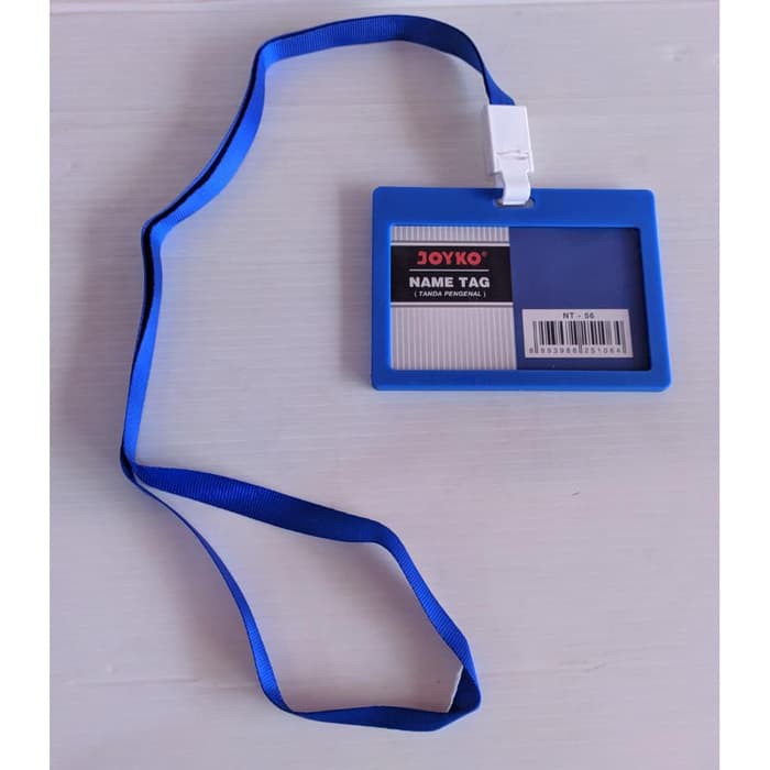 

a Joyko ID Card Holder 54 x 90 mm Landscape + Lanyard NT-56 BLUE tempat nama