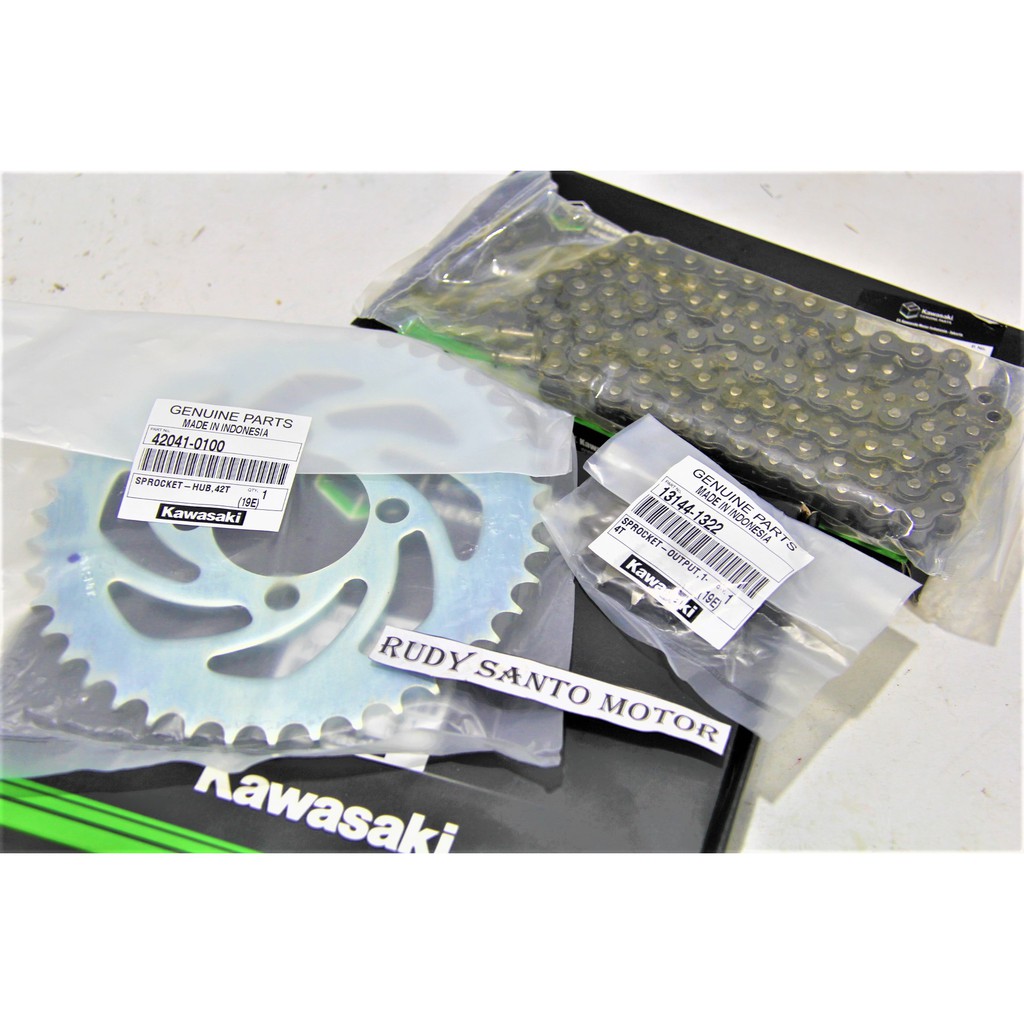 Gearset Girset Rantai Gear set Kaze R Kaze Drive Chain Kit Original Kawasaki P1005-0001