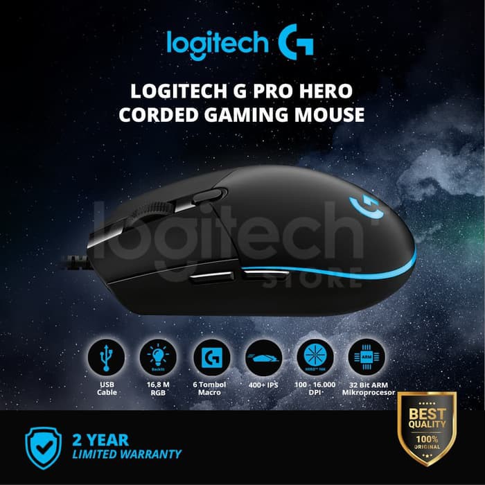 Mouse Gaming Logitech G Pro Hero Corded