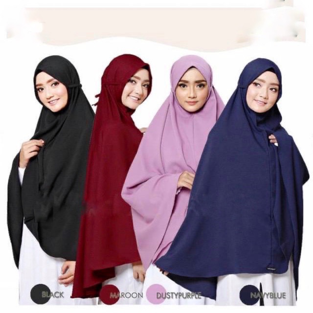 (BAYAR DITEMPAT) MARIAM JUMBO NON PET SUPER JUMBO HIJAB JILBAB KHIMAR INSTANT