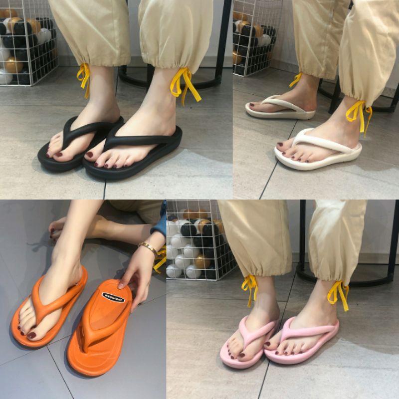 Sandal Jepit Wanita Terbaru Anti Gembos Nyaman Dipakai Awet Sendal Jepit Cewek Kekinian Import Sandal Japit Wanita Karet Lucu