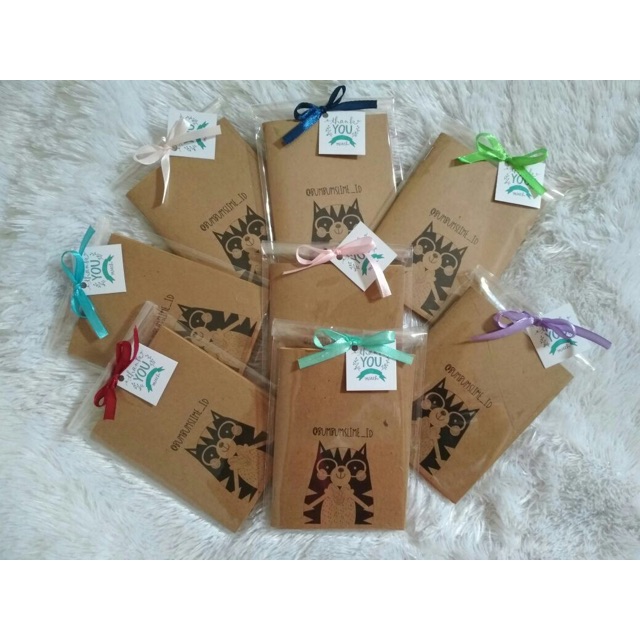 

Souvenir vintage notebook untuk wedding, ultah, seminar 9 x 12cm