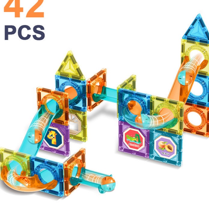 [tma]Mainan Edukasi Kepingan Plat Magnetic Set Bola Dan Rail / Magnetic 3D Paradise Tiles / Mainan Magnet