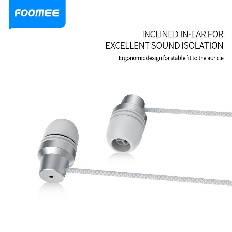 (FOOMEE A44) Headset Powerfull Bass Stereo Earphone Hifi Sound Quality