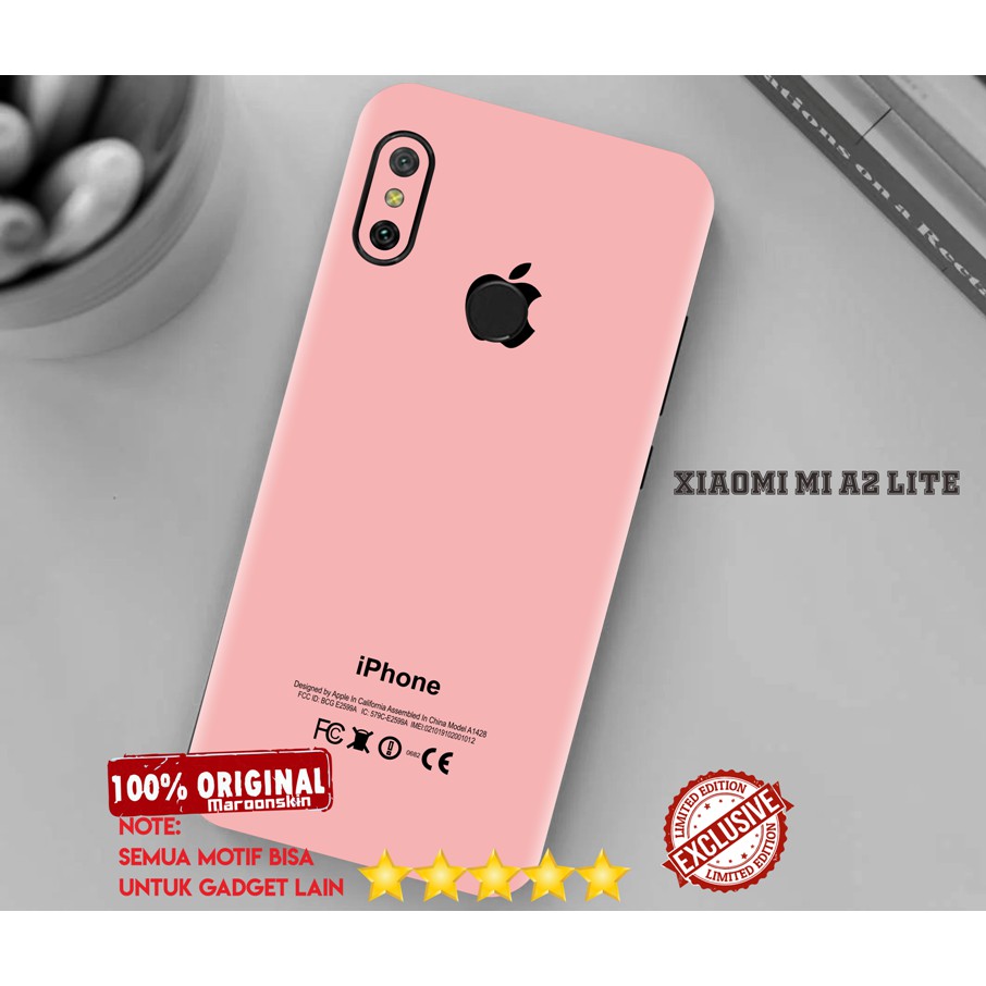 Garskin Xiaomi Mi A2 Lite iphone x pink skin protector case