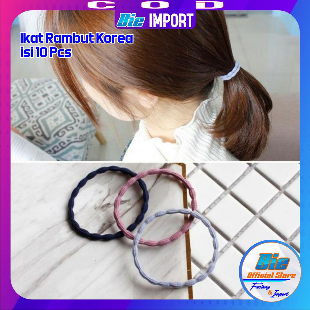 isi 10 Pcs Ikat Rambut Korea Premium Impor Best Seller