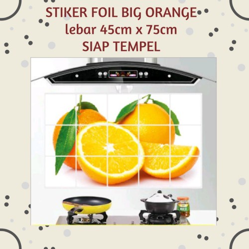 STIKER DAPUR FOIL MOTIF CANTIK ANTI MINYAK TAHAN PANAS API KITCHEN STICKER WALL