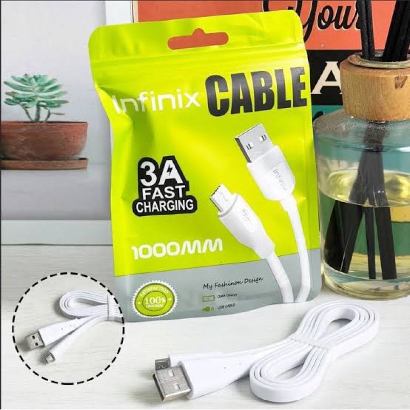 Kabel Data INFINIX 3A Micro USB Fast Charging Kabel Charger INFINIX PACK PLASTIK