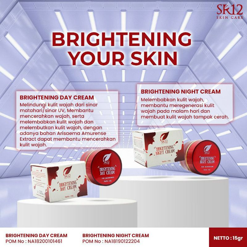 SR12 Brightening Day & Night Cream - Cream Pencerah Wajah - Cream Pemutih Wajah