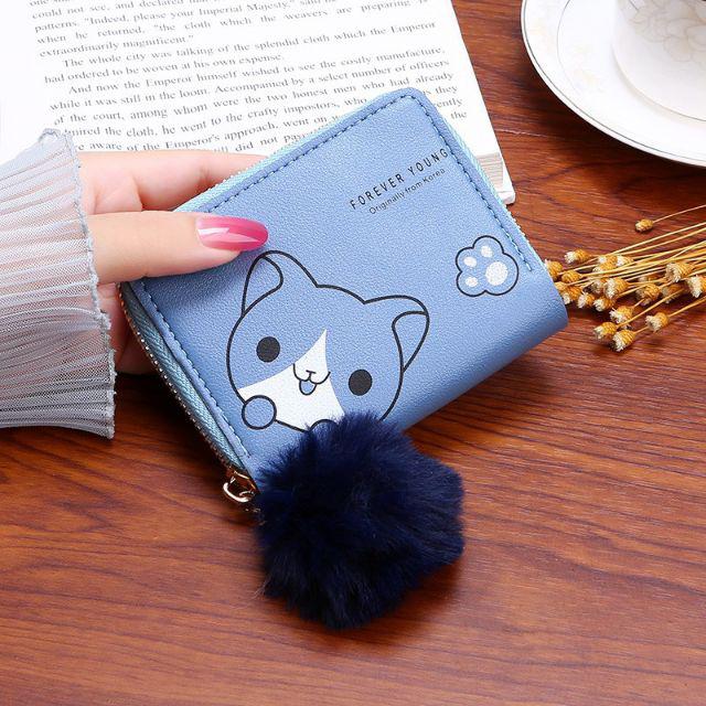 EV -  D28 DOMPET KELLY BELLY DOMPET MINI  WANITA  REAL PICT IMPORT-Biru
