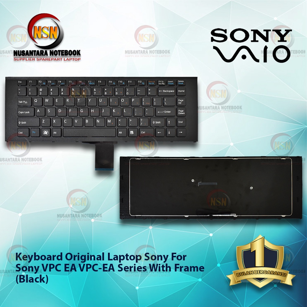 Keyboard Original Sony Vaio VPCEA VPC-EA Series With Frame (Black)