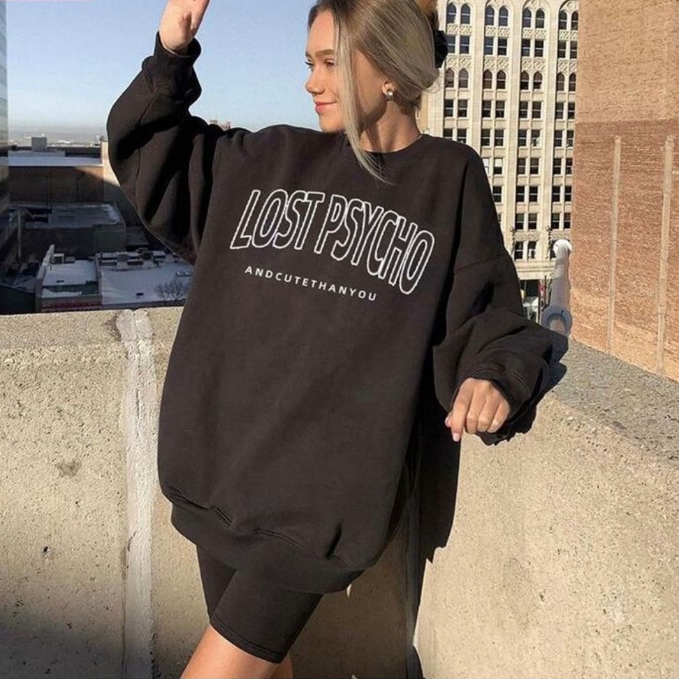 [COD] Sweater Oversize Wanita Lost Psycho XXL LD 130