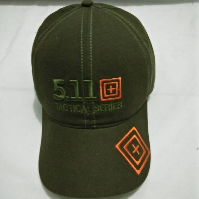 Topi 511 tactical series black/cream/green army canvas suede