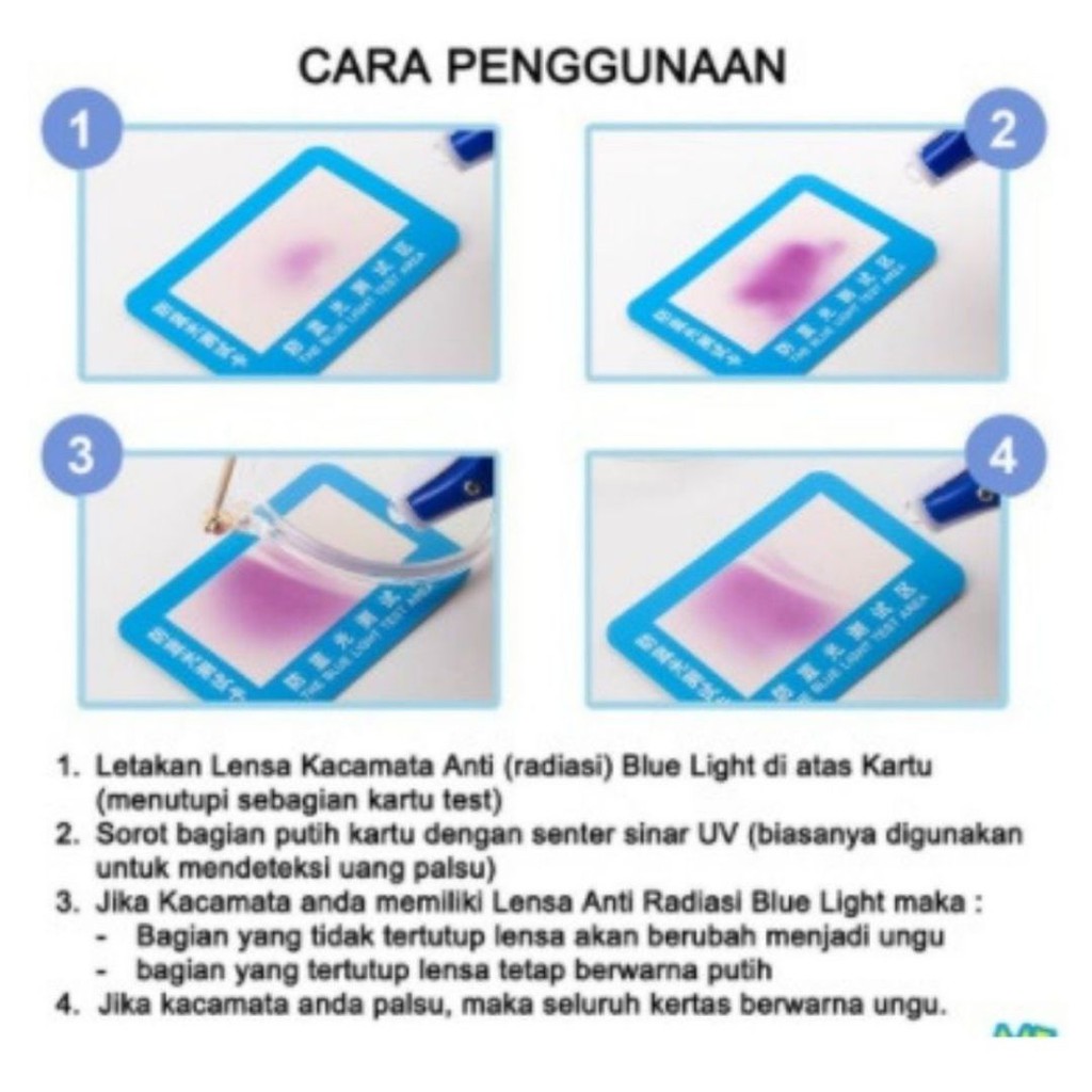 Senter Alat Tes Kacamata Blue Ray Light Uang 1 Set 118117