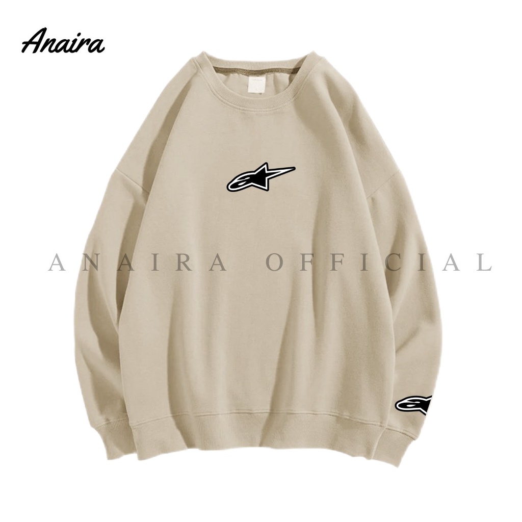 A STAR SWEATER CREWNECK PRIA WANITA ANAIRAOFFICIAL