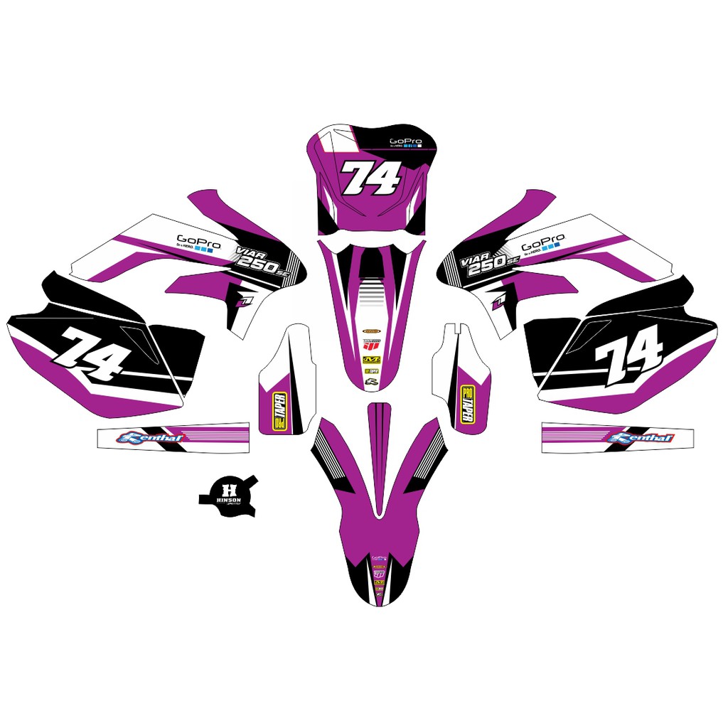 VIAR STIKERCUSTOM FULL BODY DEKAL STICKER STRIPING