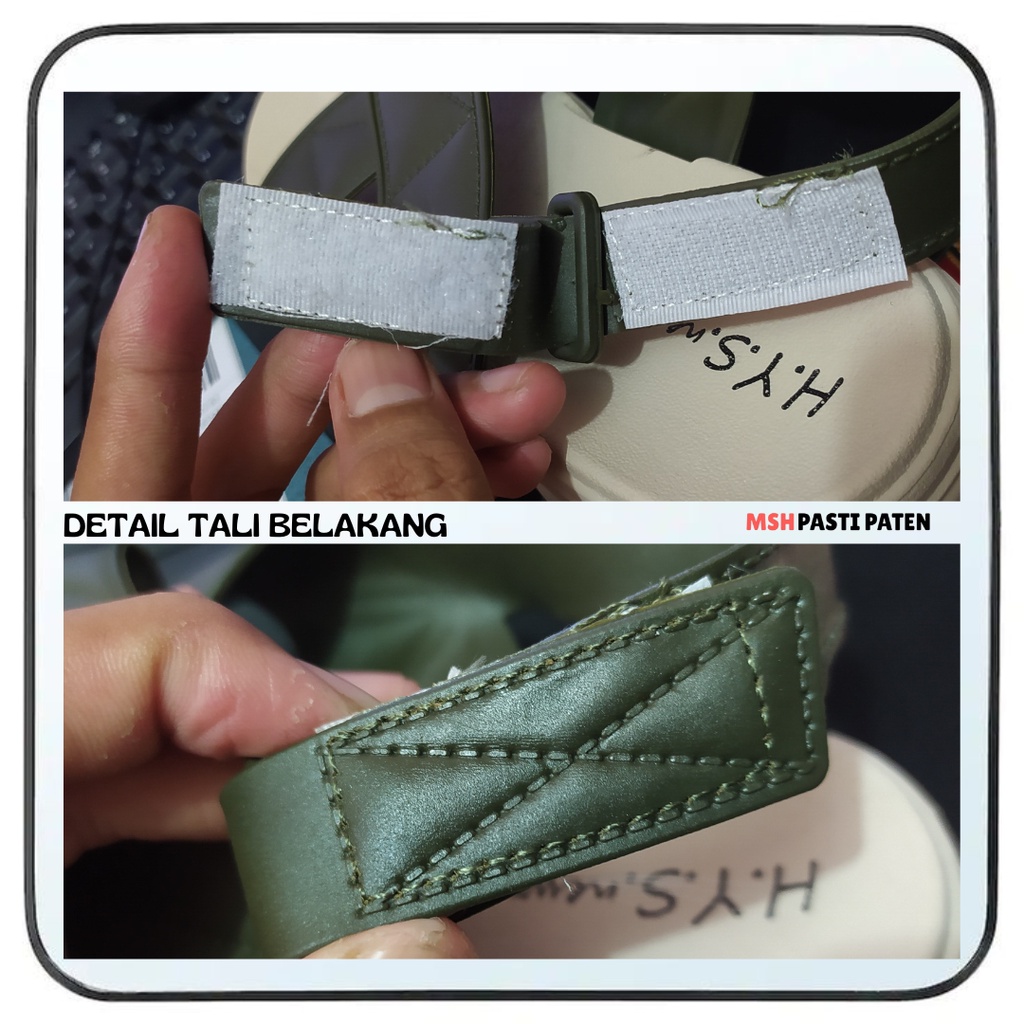 Sepatu Sandal Tali Wedges Impor Wanita Empuk Ori