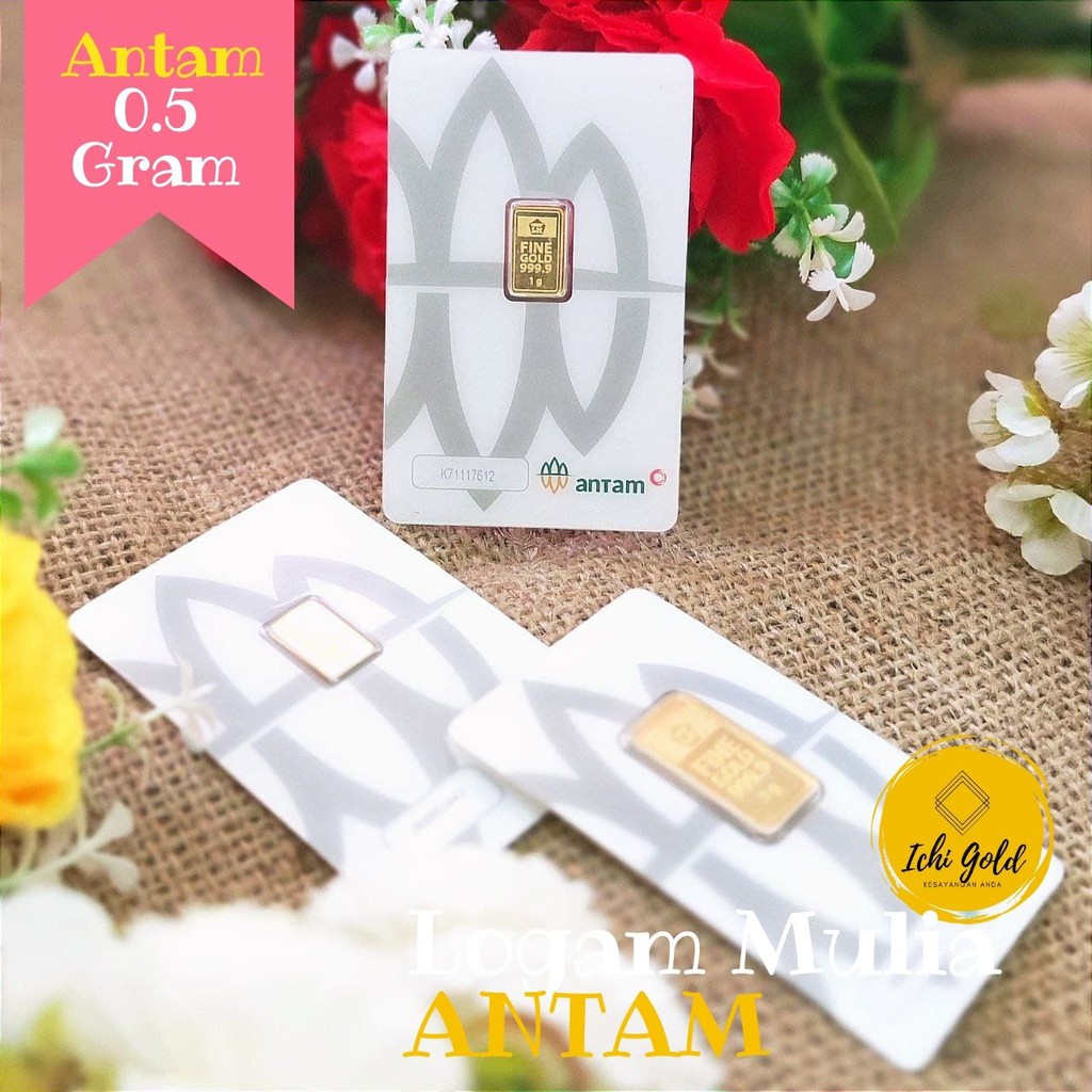 emas antam 0,5 gram redmark certieye model terbaru, kado pernikahan, logam mulia, emas batangan
