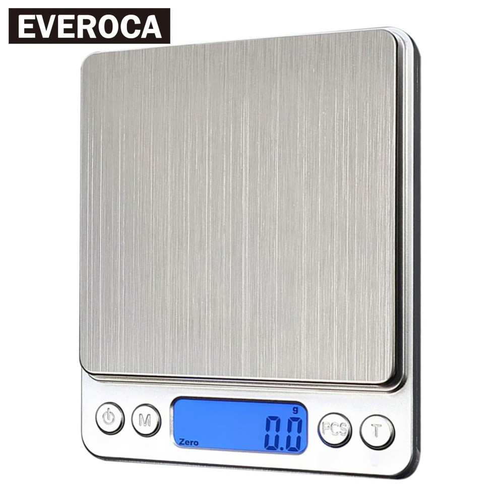 Timbangan Dapur Digital Mini Scale Kopi Portable 3000g 0.1g i2000 Taffware Digipounds Silver Grab NT