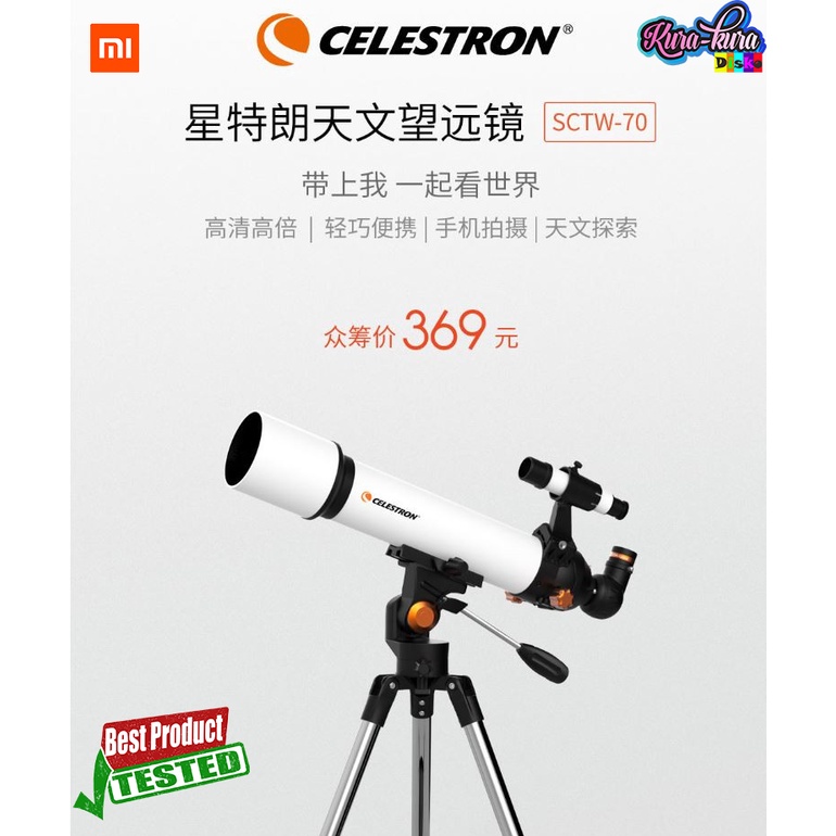 Celestron Telescope Teropong Bintang Astronomical - SCTW-70