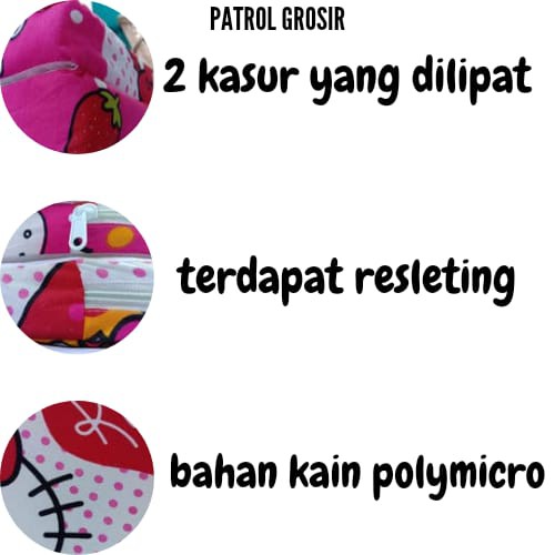 KASUR LIPAT KELAMBU KARAKTER HELLO KITTY SET BANTAL GULING TERMURAH