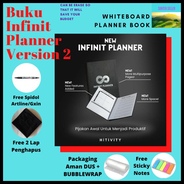 

TERLARIS BUKU WHITEBOARD PLANNER AGENDA INFINIT PLANNER BUKU YG BISA DIHAPUS TERLARIS