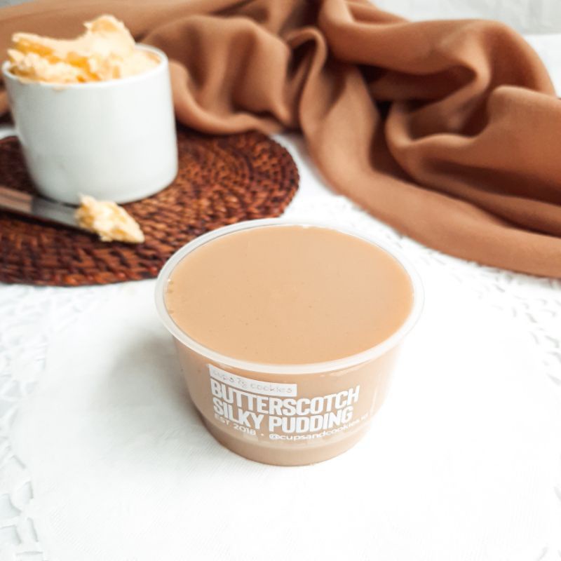 

[Harga 3 Cup] Butterscotch Silky Pudding | 100 ml | Cups & Cookies