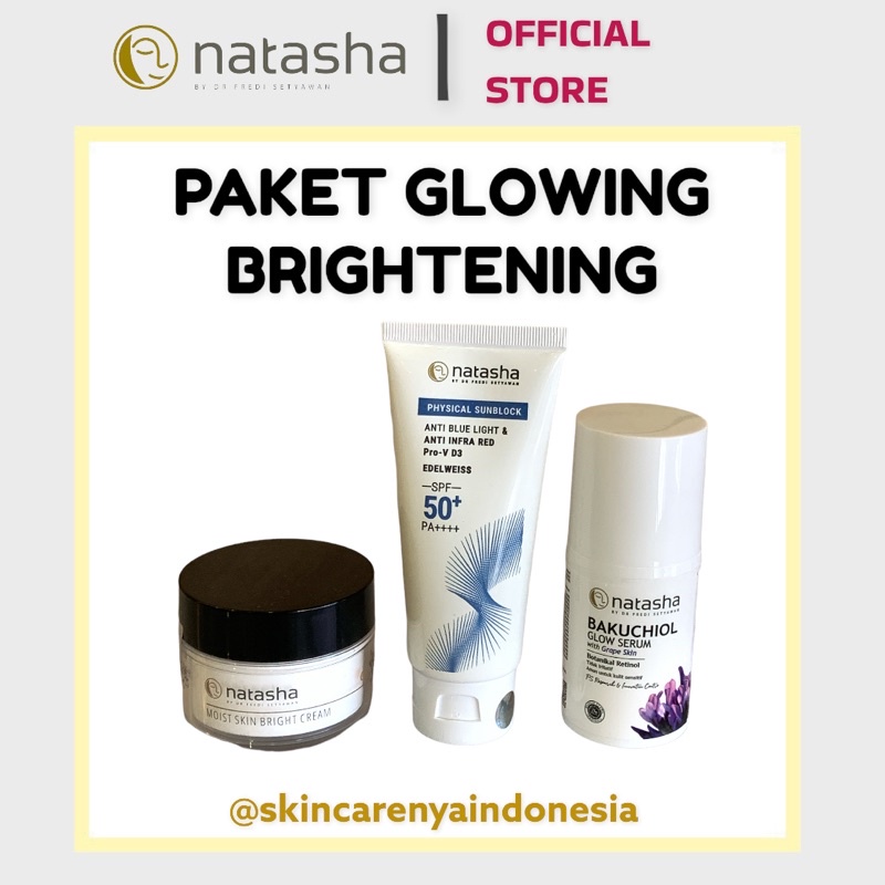 NATASHA SKINCARE Paket glowing / pencerah / whitening / bekas jerawat