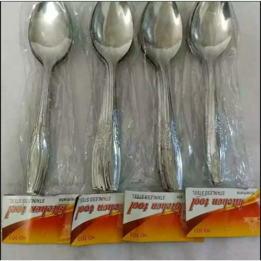 SENDOK MAKAN STAINLES 12 PCS / 1 LUSIN