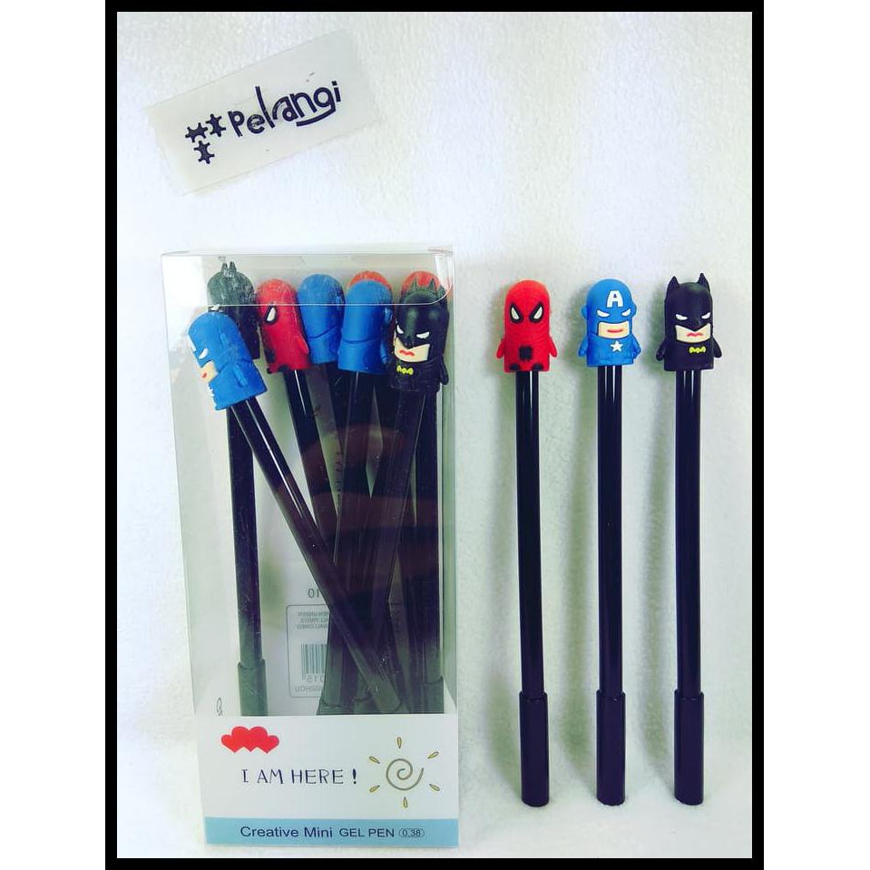 

BOLPEN GEL KARAKTER SUPERHERO 8725 ISI 3 PCS